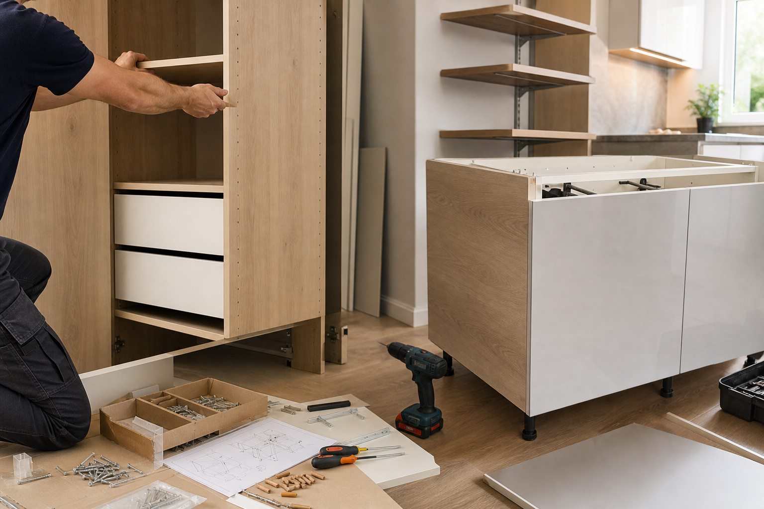 Kitchen and storage unit assembly