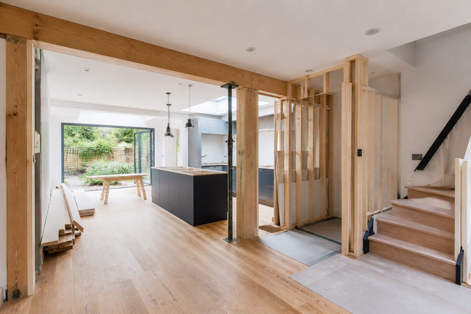 Home renovation with structural timber work